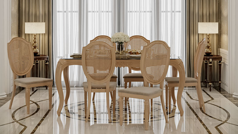 ست صندلی لوئیز و میز شایان