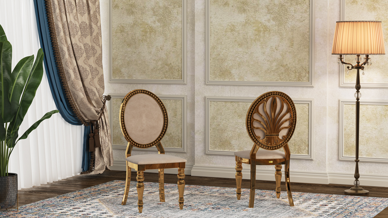 Flower Upholstered Banquet Chair