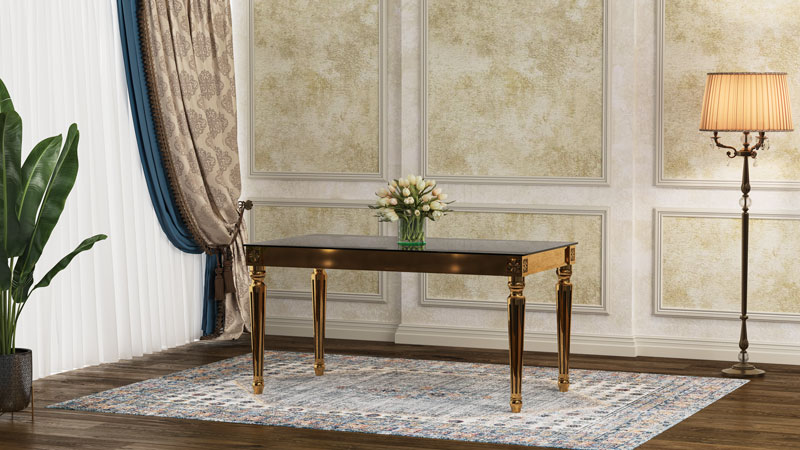 Dior Polymer Table with Tempered Glass