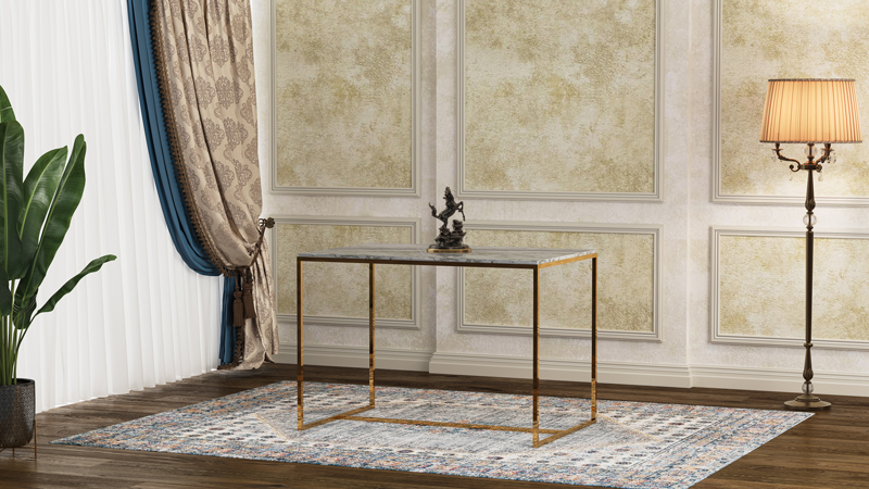 H Rectangular Metal Table